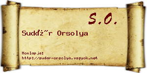 Sudár Orsolya névjegykártya